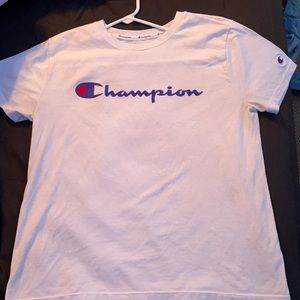 Large red white and blue champion shirt